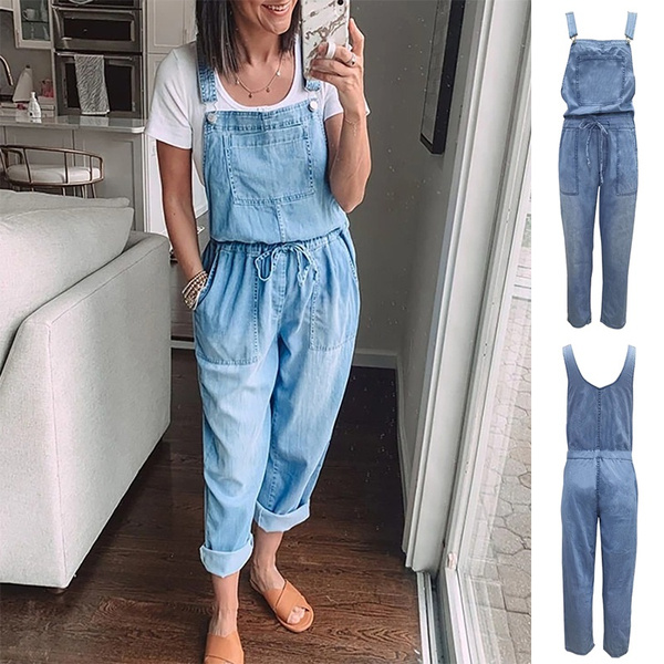 Jumpsuits & Co-ords | Women Denim Dungarees | Freeup